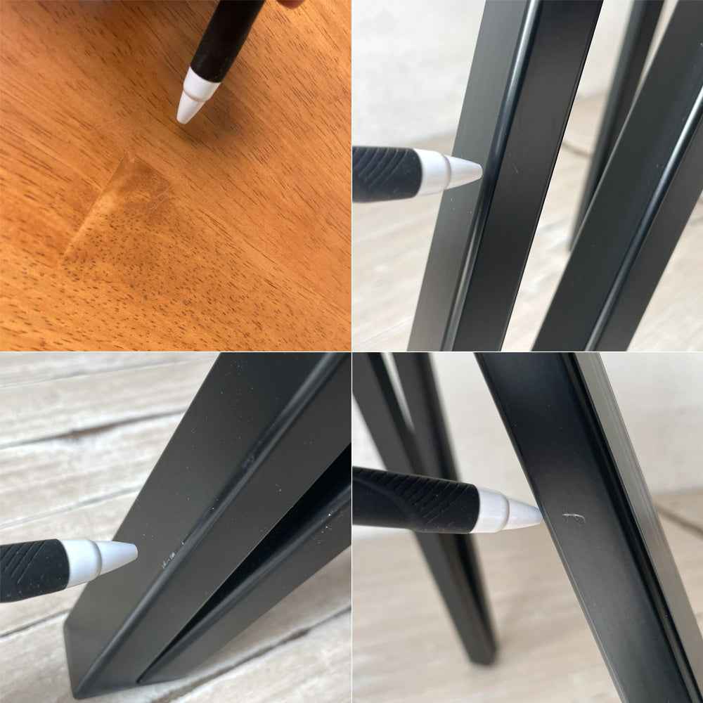 かなでもの KANADEMONO ザ・カフェテーブル THE CAFE TABLE Black Steel 4pin ラウンド Φ80cm ラバーウッド天板 ★
