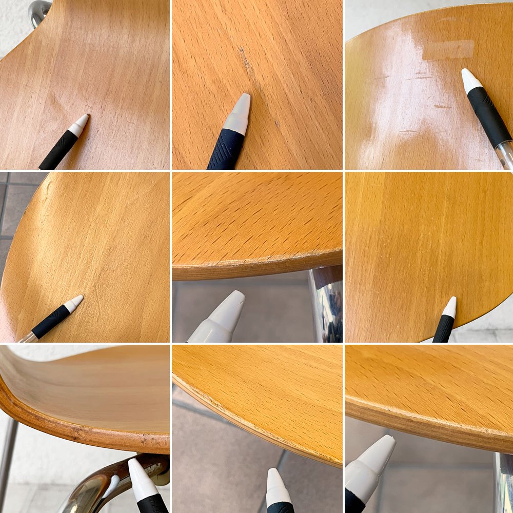 フリッツハンセン Fritz Hansen アントチェア 4本脚 ナチュラルビーチ ラッカー アルネ・ヤコブセン 北欧家具 E ◇