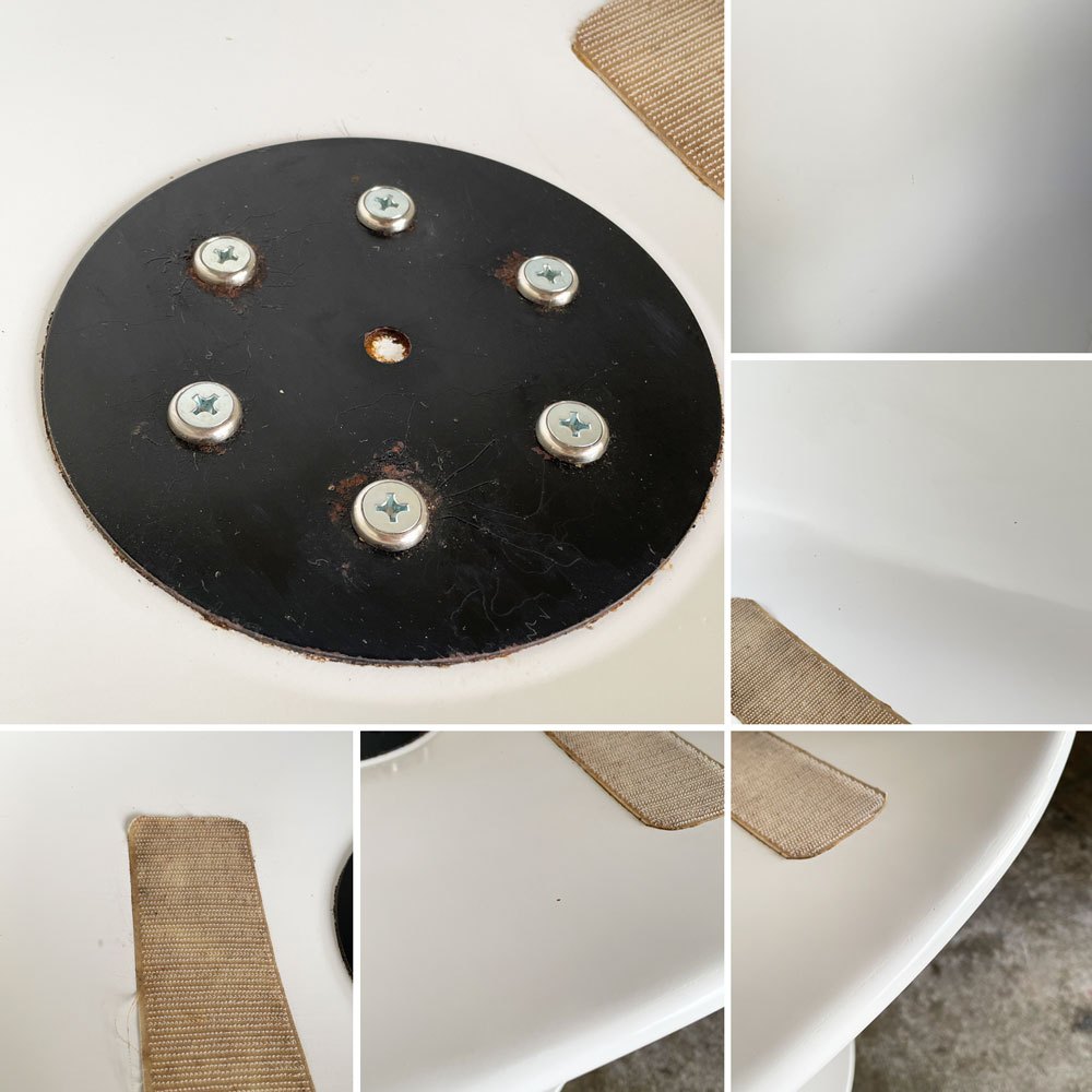 ノル ノール Knoll サーリネンコレクション チューリップチェア アームチェア ダイニングチェア ホワイト 座面クッション交換済み エーロ・サーリネン ビンテージ 参考定価￥520,300- ■