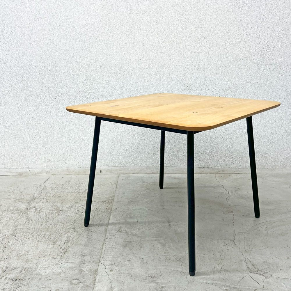graf ムクトップ MUKU TOP ダイニングテーブル アルダー無垢材 W90cm ナチュラル カフェ 定価¥190,300 〓