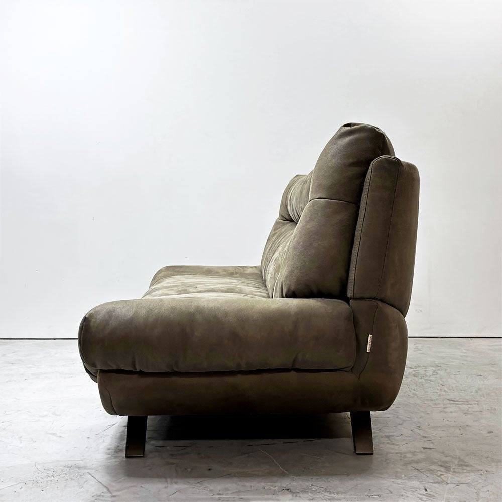 リラックスフォーム RELAX FORM ブルネロ BRUNELLO 3人掛け ワイド ソファ Sサイズ W228cm プライムレザーテックス ヨーロピアングレー 関家具 展示品 参考定価￥229,900- ●