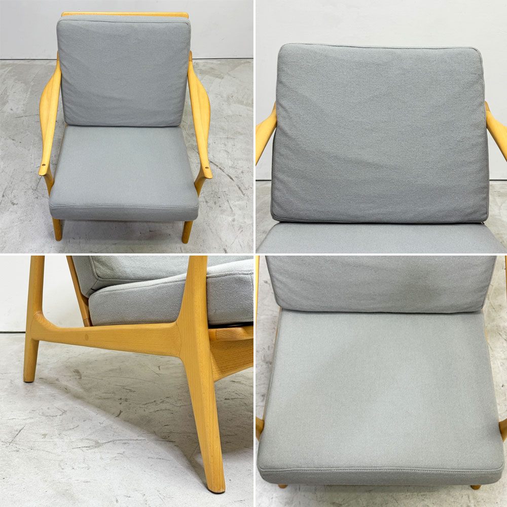 ノードソファ nordo sofa No.711 アームチェア 1人掛け 1P ソファ フレデリック・カイザー Fredrik Kayser メープル材 ファブリックシート リプロダクト ●