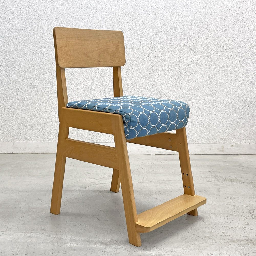 杉工場 こどもビームス デスク＋シェルフ＋チェスト＋チェア 学習机 学習椅子 アルダー材 W102cm ミナペルホネン生地 ランドスケープ監修 〓