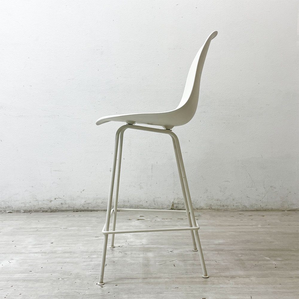 ハーマンミラー Herman Miller イームズプラスチックシェルスツール カウンターハイトスツール ポリプロピレン製 ホワイト ミッドセンチュリー ●