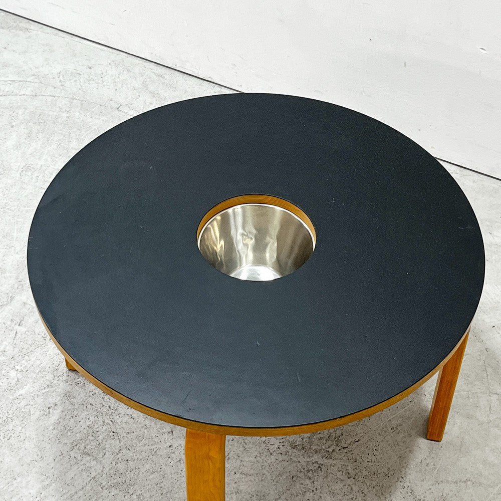 オフィー offi オッフィー USA チョークテーブル Chlak Table 黒板 ブラックリノリウム Φ76cm キッズテーブル エリック・ファイファー Eric Pfeiffer 廃番希少 ●