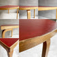 アルテック artek テーブル95 Table 95 ダイニングテーブル 半円形 バーチ材 レッドリノリウム アルヴァ・アアルト 北欧 フィンランド ビンテージ ♪