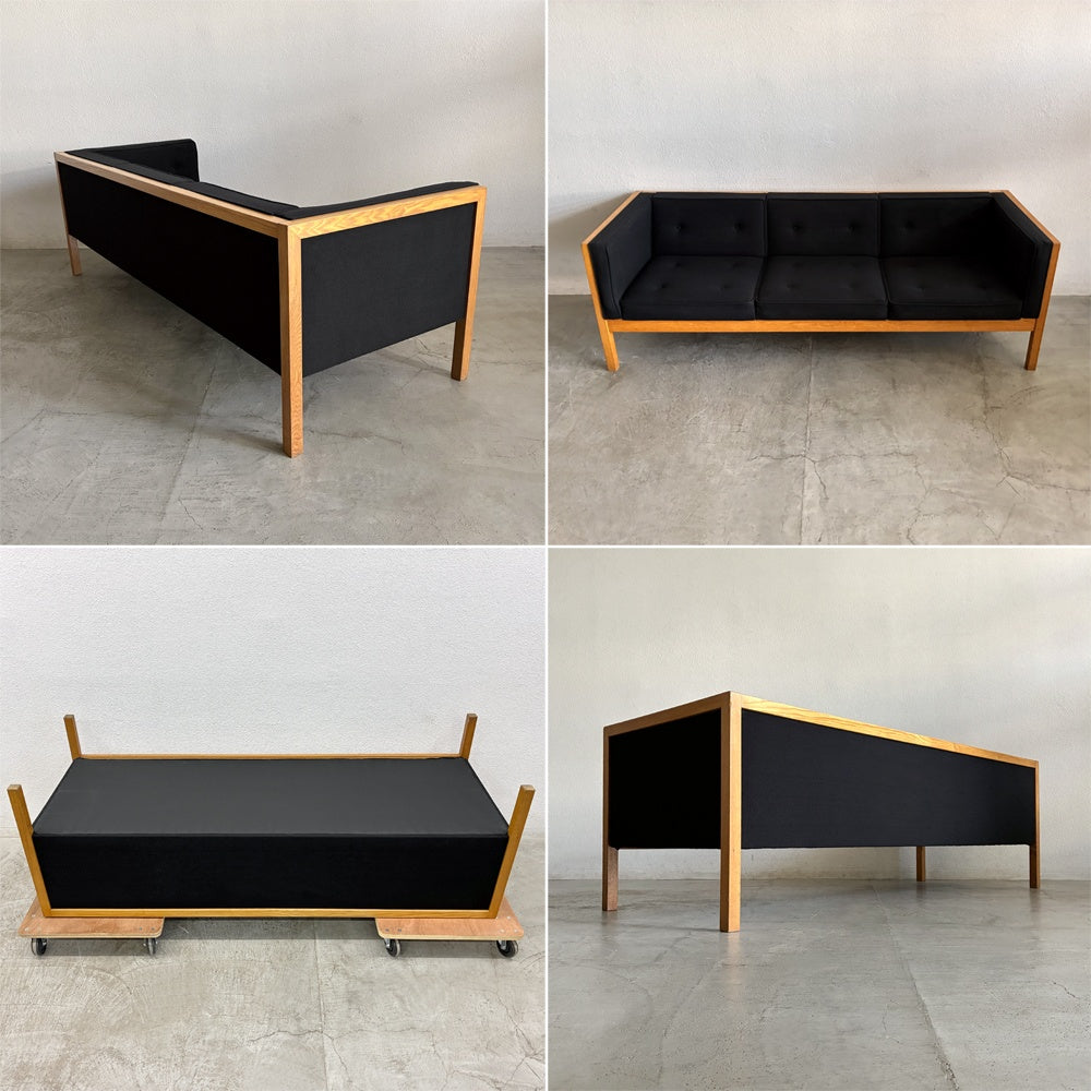 ハーマンミラー Herman Miller ビンテージ ネルソン キューブ グループ シーティング ソファ 3シーター W1940 Nelson Cube Sofa 76" ブラック ミッドセンチュリーモダン 〓