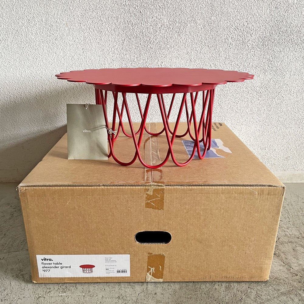 ヴィトラ vitra ジラードフラワーテーブル Flower Table スモール Φ60cm レッド 箱付 アレキサンダー・ジラード ミッドセンチュリー 未使用品 〓