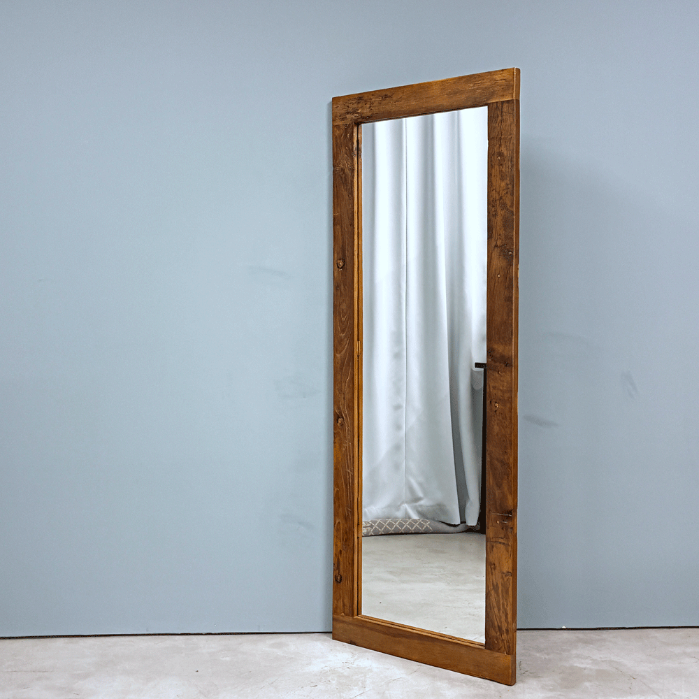 ガルト GART アルミラー AR MIRROR スタンドミラー ウォールミラー 姿見 全身鏡 ニレ エルム古材 無垢材 参考価格￥31,800- ◎