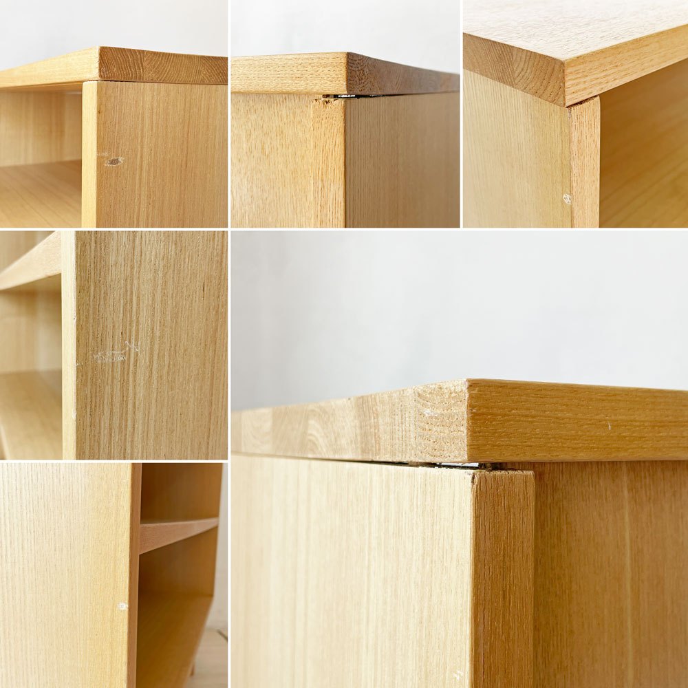 無印良品 MUJI キャビネット シェルフ タモ材 丸脚 廃番 ナチュラル シンプルモダン ★