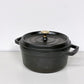 ストウブ STAUB ピコ ココット ラウンド 両手鍋 ブラック 22cm 鋳物 キャセロール ガス オーブン IH対応 フランス ◎