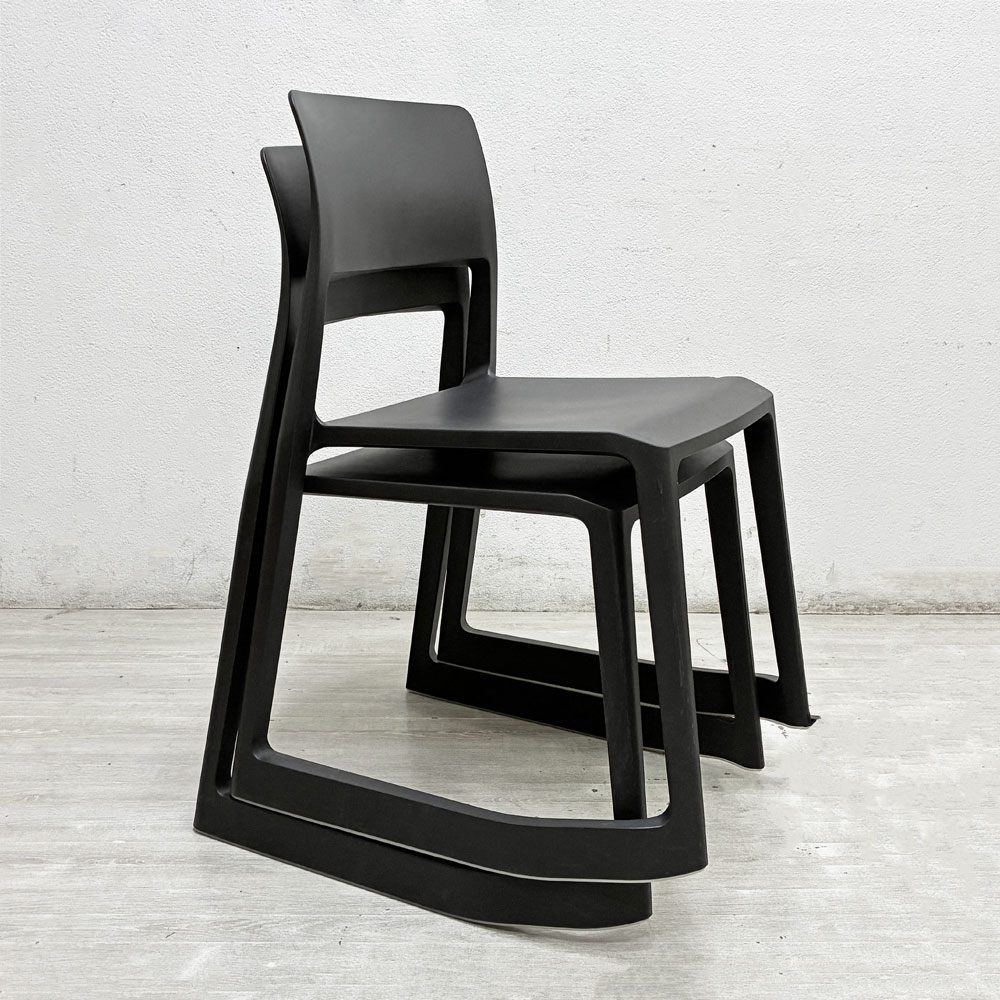 ヴィトラ Vitra ティプトン Tip Ton ワークチェア ダイニングチェア デスクチェア ブラック スタッキング チルト機能 定価￥42,900- A ●