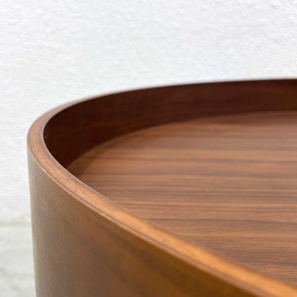 ソフトライン SOFTLINE ドラムスパフ DRUMS POUF スツール リビングテーブル ウォールナットトレイ Φ60cm アクタス取扱 定価￥69,300-
