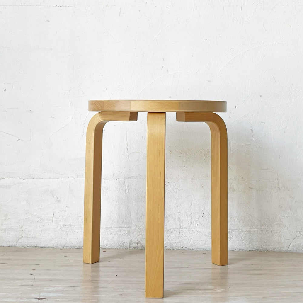 アルテック artek スツール60 Stool60 バーチ材 3本脚 アルヴァ・アアルト ナチュラルラッカー 80周年記念モデル 北欧家具 ★