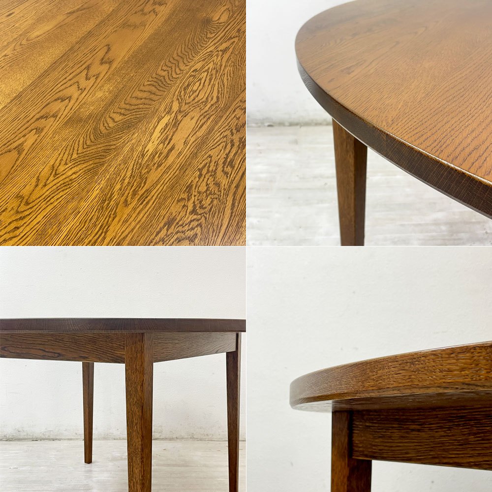 スタンダードトレード STANDARD TRADE Straight Leg Table DNT-03C Round ラウンド ダイニングテーブル ダークオーク 定価¥388,000- ●