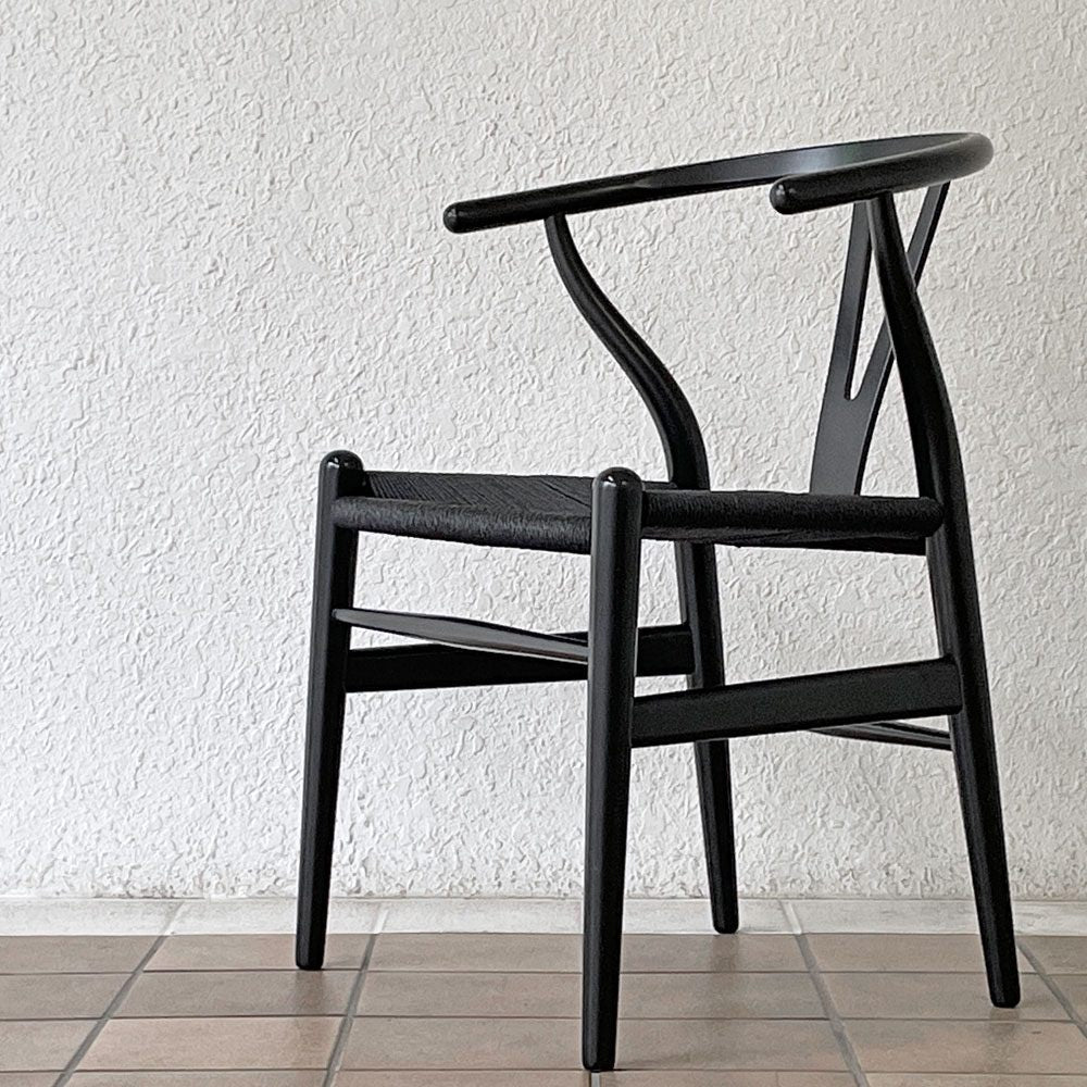 カールハンセン＆サン Carl Hansen & Son CH24 Yチェア ブラックラッカー × ブラックペーパーコード ハンス・J・ウェグナー ビーチ材 北欧家具 B ◇