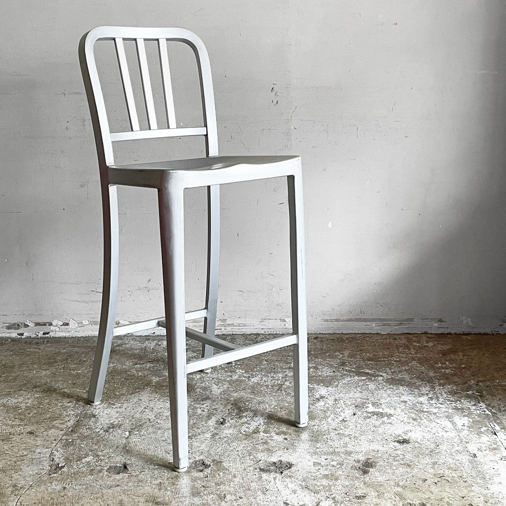 ネイビーバースツール Navy BarStool カウンターチェア アルミニウム インダストリアル リプロダクト A ■