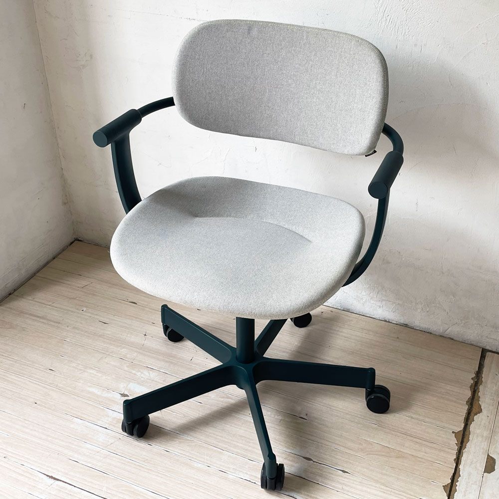 イトーキ ITOKI バーテブラゼロサン vertebra03 デスクチェア 5本脚 キャスター ダークグリーン ファブリック グレー 柴田文江 ★