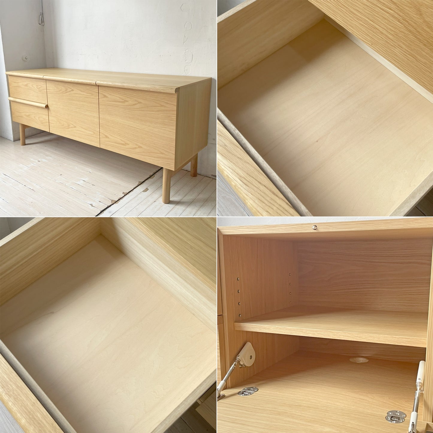 イデー IDEE スティルト サイドボード L STILT SIDEBOARD L Natural オーク材 ナチュラル マリナ・ボーティエ 美品 ★