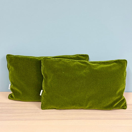 カリモク60 karimoku60 フェザー ハーフクッション モケットグリーン 2個セット ◎