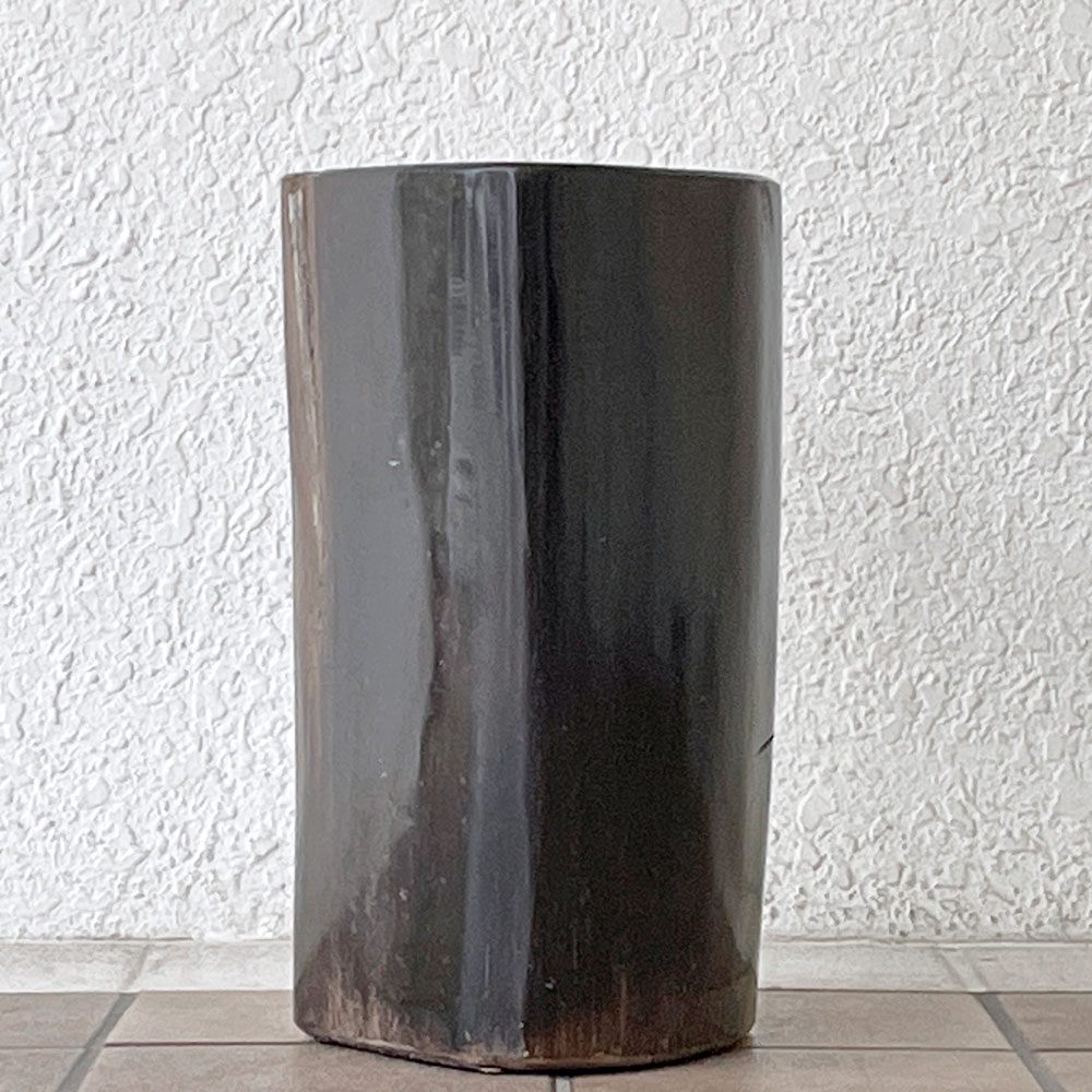 オーク ペトリファイド ウッド OAK Petrified Wood 珪化木 スツール H37.5cm サイドテーブル オブジェ ウッドストーン 鉱石 定価24万円 ◇
