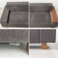 フランネルソファ FLANNEL SOFA ブリック BRICK 3Pソファ ファブリック ウォールナット無垢材 木肘付き ●