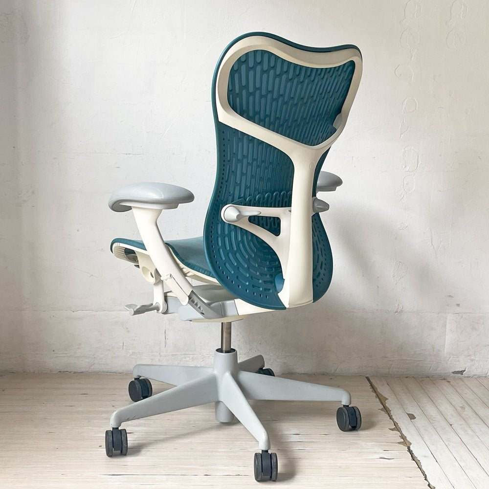 ハーマンミラー Herman Miller ミラ2チェア Mirra2 デスクチェア バタフライバック ダークターコイズ メッシュシート studio7.5 ★