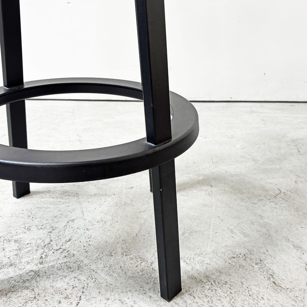 ヘイ HAY リボルバー バースツール ハイ REVOLVER BAR STOOL HIGH H76cm ブラック 回転式座面 レオン・ランズメイヤー デンマーク 定価￥56,100 - A ●
