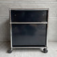 ユーエスエムハラー USM Haller モジュラーファニチャー Modular Furniture ハラーシステム デスクワゴン ロールボーイ 2ドロワー ブラック 鍵付 トレイ付 ♪