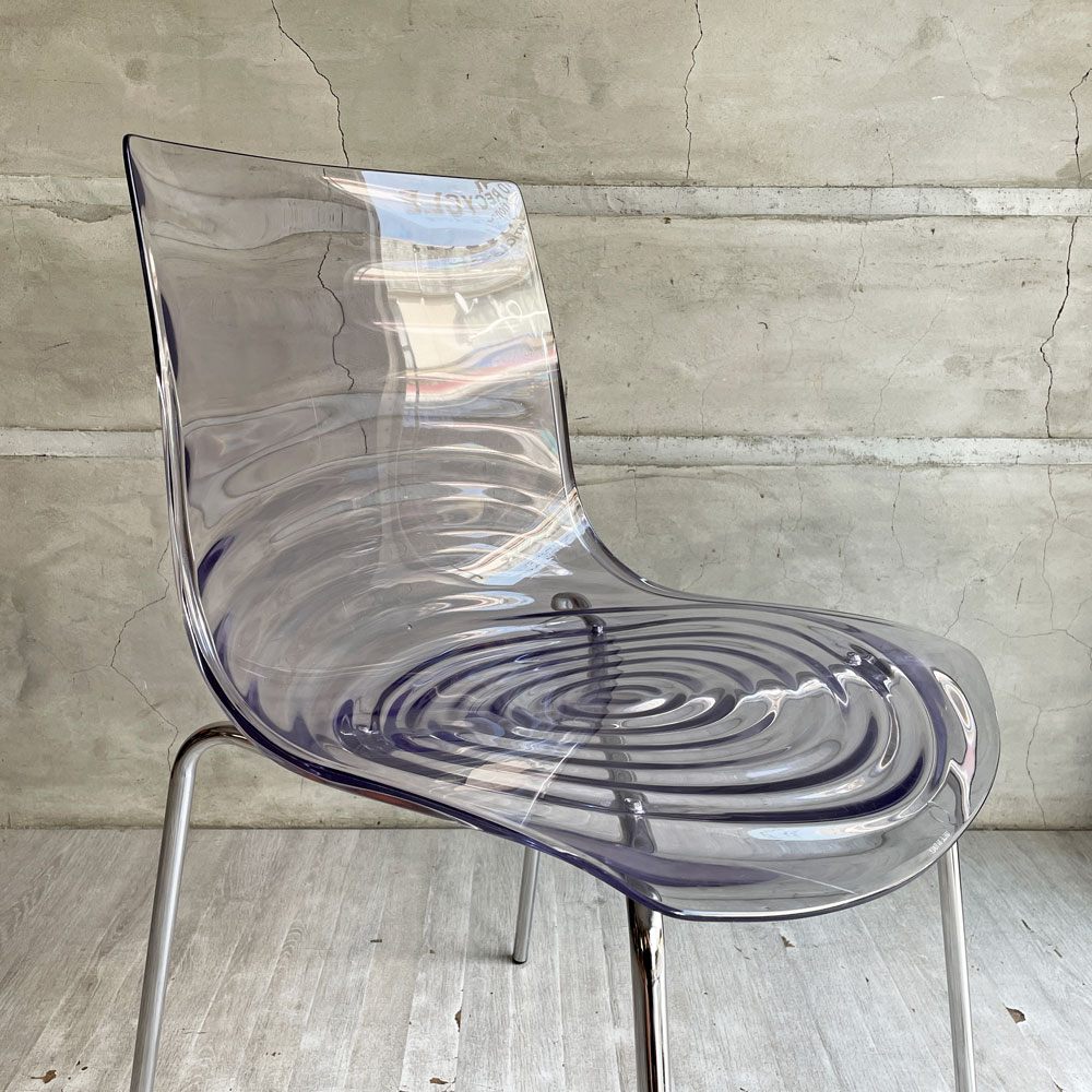 カリガリス Calligaris コヌビア connubia ロゥ L'EAU ダイニングチェア トランスペアレントアクアマリン アクリル Archirivolto イタリア モダンデザイン 参考定価￥43.800- A ♪