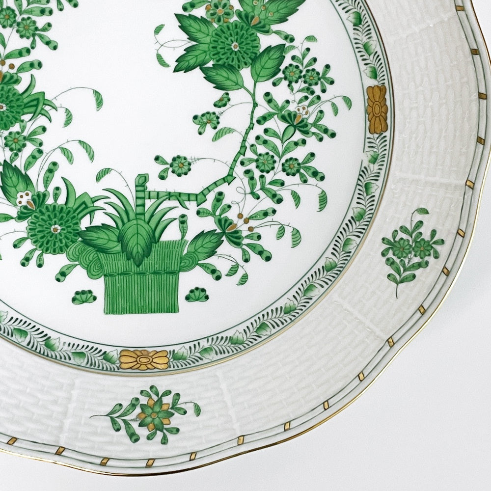 ヘレンド HEREND HVNGARY インドの華 プレート 5枚セット Φ25cm ハンドペイント 白磁食器 ハンガリー B ●