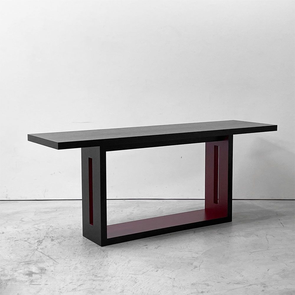 カーサ ブク CASA BUKU 横堀建築設計事務所 コンソールテーブル Black wood Red lacquet ブラック×レッド ディスプレイ台 モダン ●