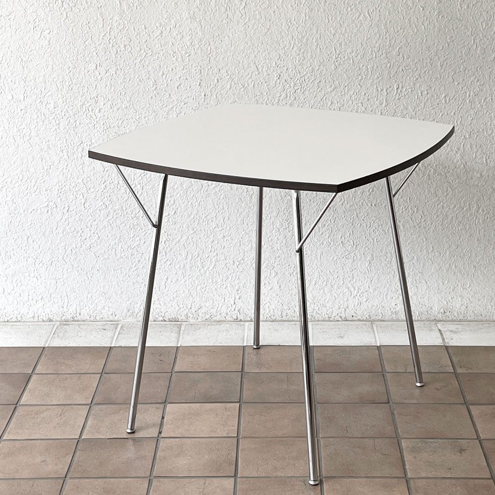 新居 猛  ニー ダイニングテーブル Ny Dining Table シャミド SHAMIDO ホワイト フォールディング 折り畳み ミッドセンチュリー ◇