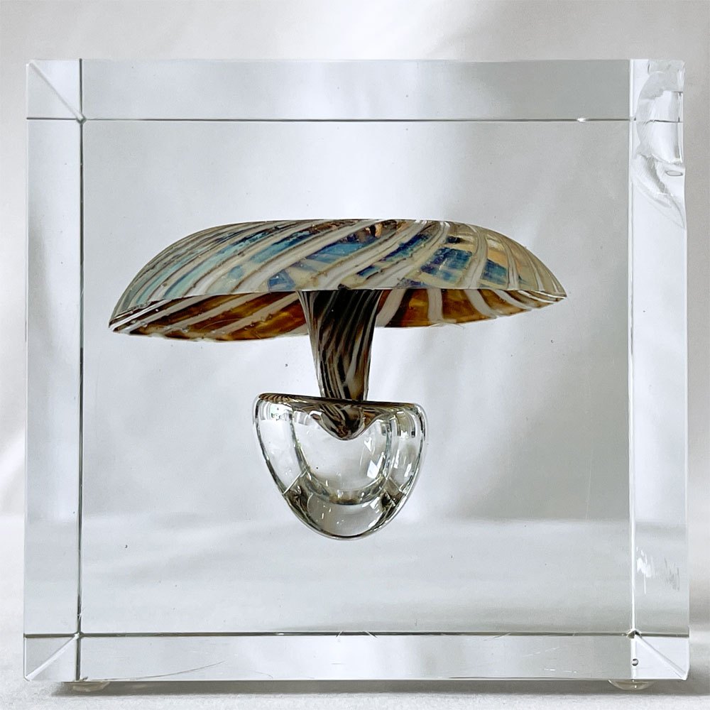 イッタラ iittala キューブ Cube LIGHT BLUE MUSHROOM オイバ・トイッカ ビンテージ 希少 ◇