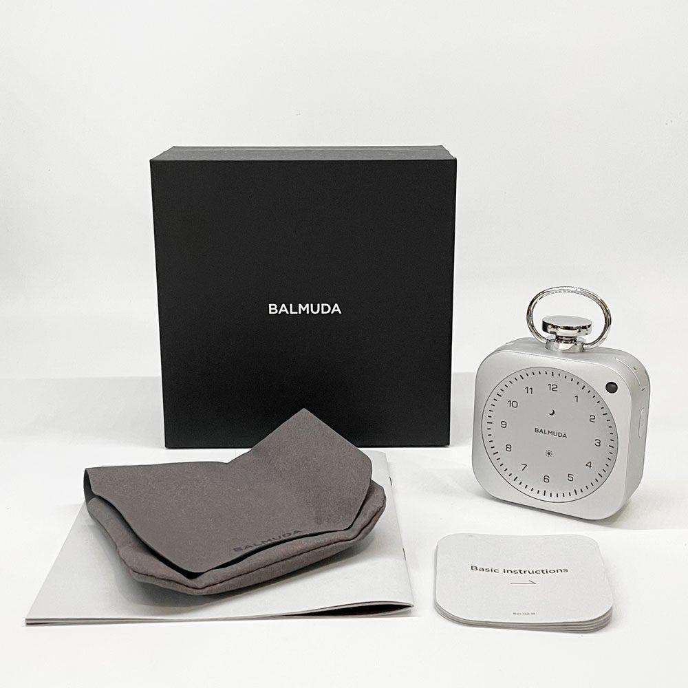 バルミューダ BALMUDA ザ・クロック The Clock 置時計 完品 アルミニウム アラーム機能 タイマー機能 定価￥59.400- ★