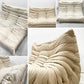 リーンロゼ ligne roset トーゴ TOGO 2シーター ソファ ＆ パフ 2点セット 50周年記念モデル DENDEN カタツムリ ファブリック ベージュ系カラー ●