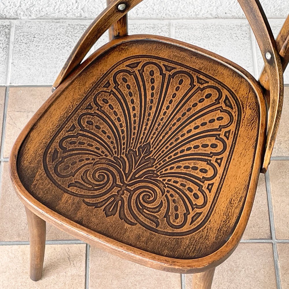 トン TON クロスバック ベントウッドチェア CrossBack Bentwood chair ダイニングチェア 曲木椅子 ビーチ材 チェコ製 ◇