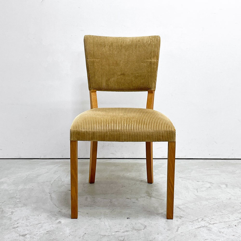 トラックファニチャー TRUCK FURNITURE エスアールチェア SR CHAIR ダイニングチェア ナラ無垢材 コーデュロイ 鋲打ち 定価 ￥90,310- B ●
