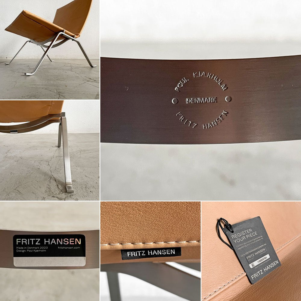フリッツハンセン Fritz Hansen PK22 ラウンジチェア 本革 ピュアレザー ポール・ケアホルム 北欧家具 2023年限定モデル 定価￥855,800- 未使用保管品 〓