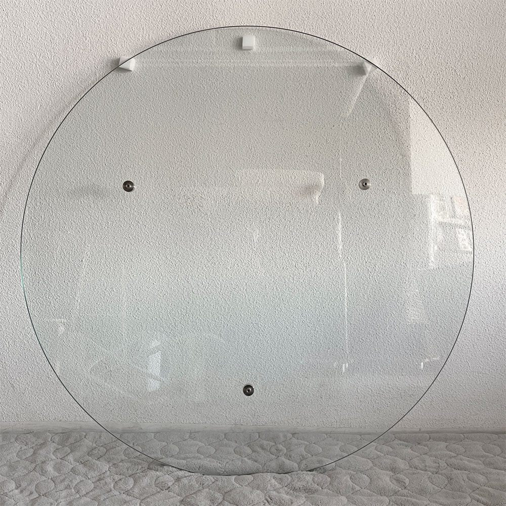 ポラダ porada インフィニティ― INFINITY リビングテーブル Φ120cm ガラス 丸天板 コーヒーテーブル ローテーブル 未使用 美品 ￥649,000～の品 イタリアモダン デザイナーズ家具 〓