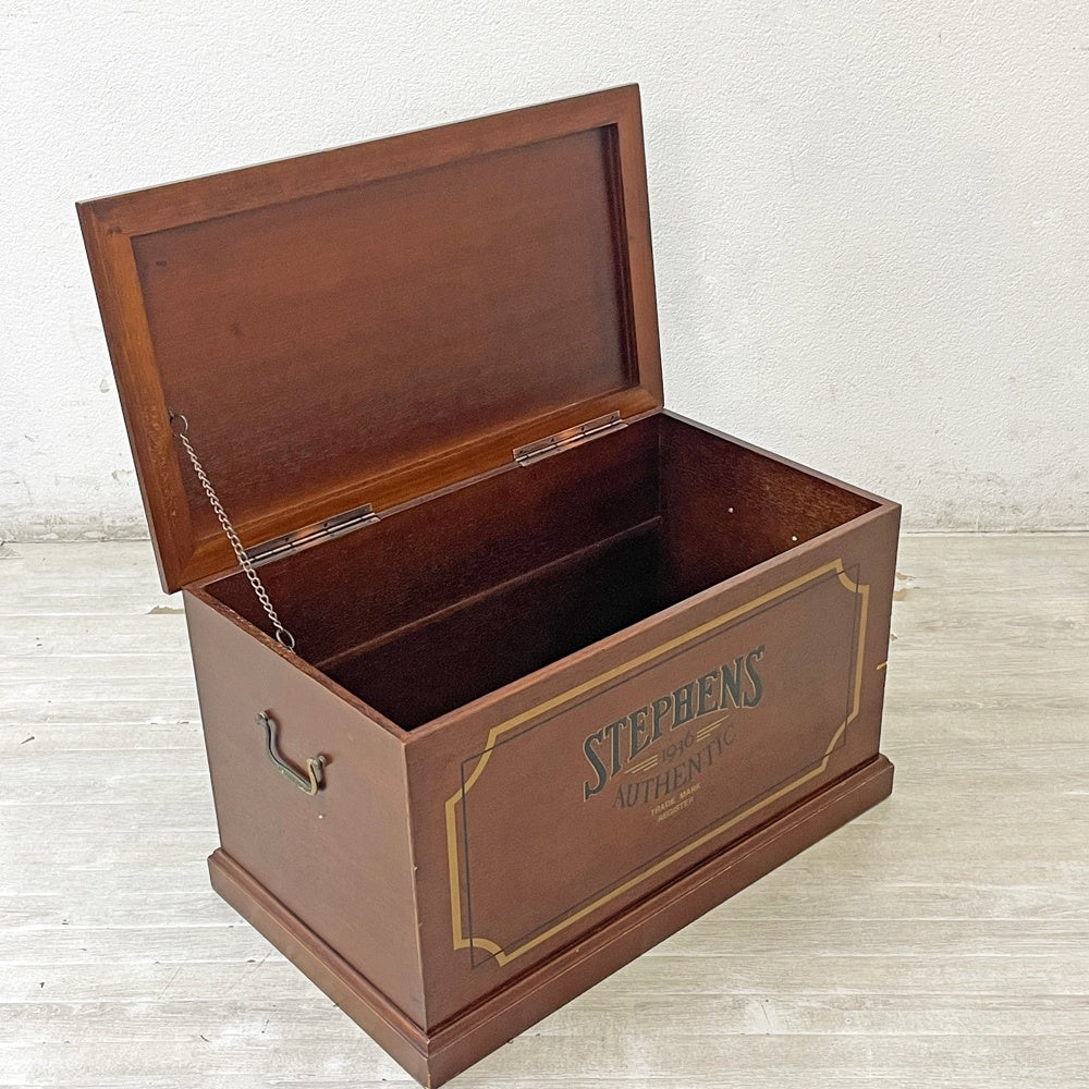 ステファンズ STEPHENS’ 1936 AUTHENTIC チェスト ブランケットボックス ウッドボックス 収納箱 ベンチ 店舗什器 B ビンテージ ●