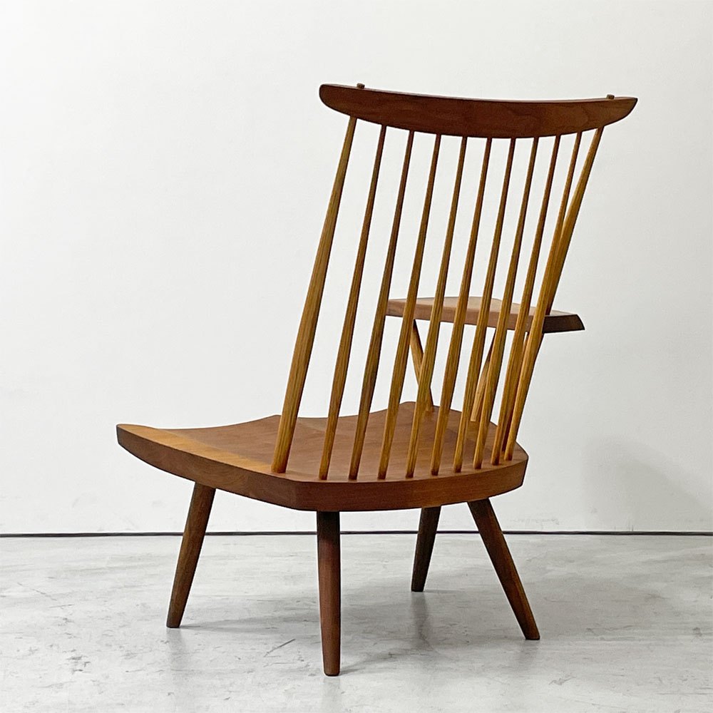 桜製作所 CN103 ラウンジアーム LOUNGE ARM ラウンジチェア アームチェア 片肘 ウォールナット無垢材 ジョージ・ナカシマ George Nakashima 焼印有 ●
