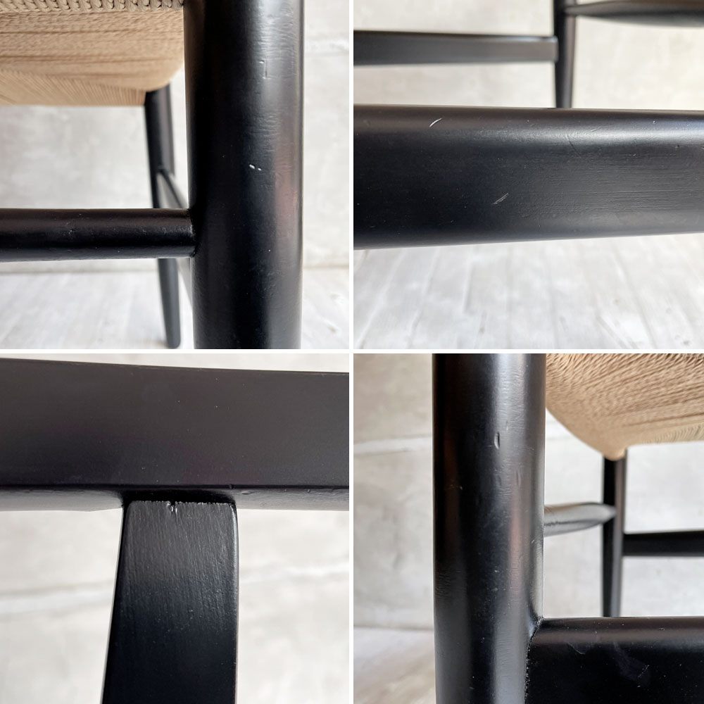 カールハンセン＆サン Carl Hansen & Son CH24 Yチェア ブラックラッカー ビーチ材 ペーパーコード ハンス・J・ウェグナー デンマーク 北欧家具 日本仕様 座面張替済♪