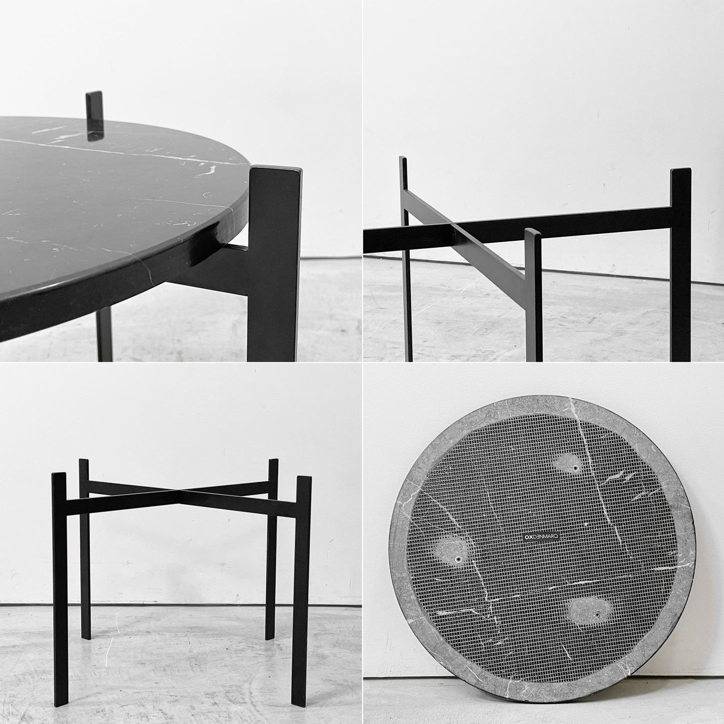 オックスデンマーク OX DENMARQ シングルデックテーブル SINGLE DECK TABLE 大理石×スチール ブラック モダンデザイン ●