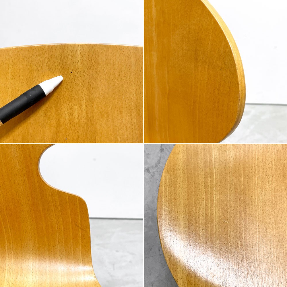 フリッツハンセン Fritz Hansen 3101 アリンコチェア アントチェア 4本脚 ナチュラルビーチ ラッカー仕上げ フェルトグライズ アルネ・ヤコブセン C ●