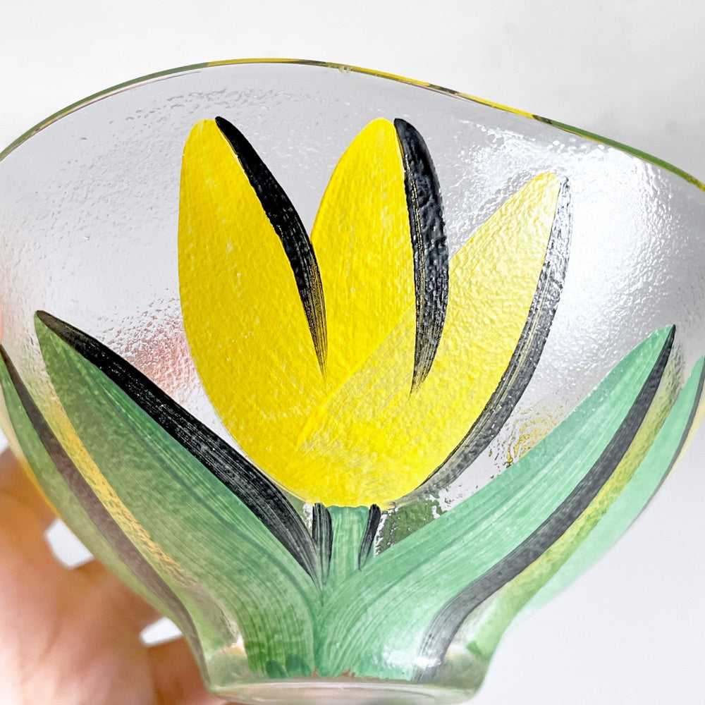 コスタボダ KOSTA BODA Tulipaシリーズ ボウル ガラス イエロー 北欧 スウェーデン ■