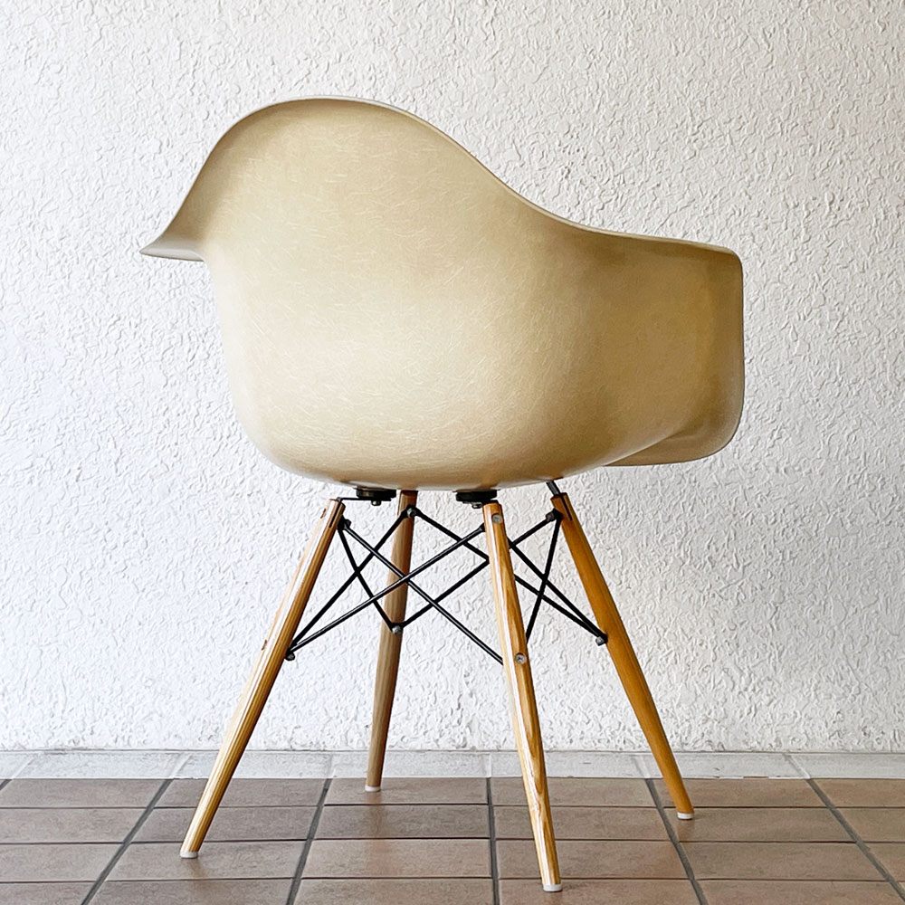 ハーマンミラー Herman Miller アームシェルチェア セカンド 2nd ビンテージ FRP ダヴェルベース イームズ ミッドセンチュリー ◇