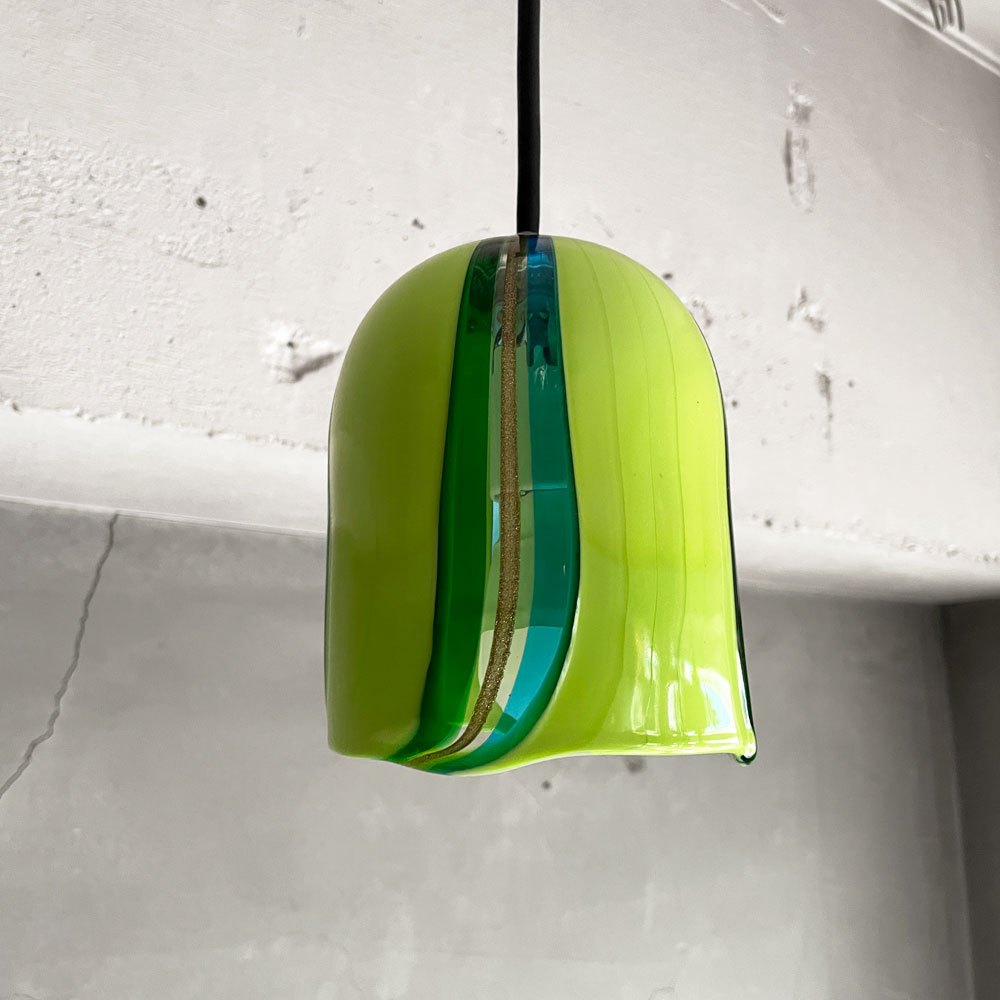 ムラノガラス ペンダントライト ピスタチオ ハンドメイド ガラスシェード イタリア製  レール仕様 IDC大塚家具取扱 ♪