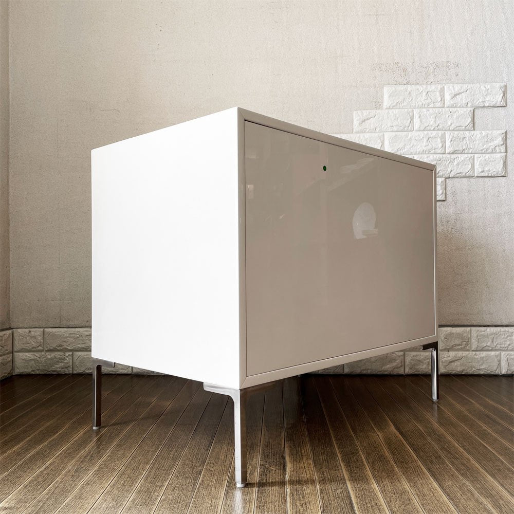 アクタス ACTUS ブラン BLANC 2-CHEST チェスト 2ドロワー W75cm ホワイト スチール脚 モダンスタイル 廃番 ◎