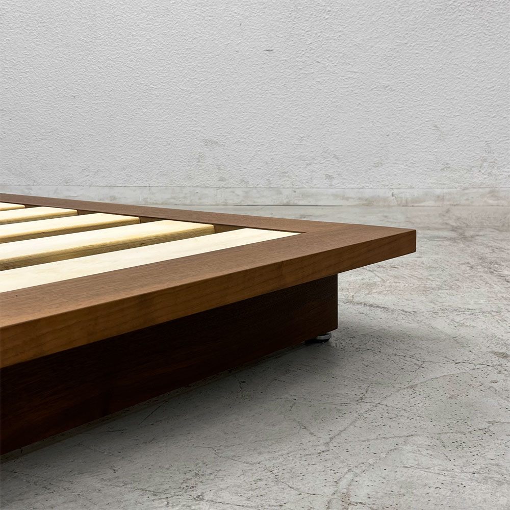 アクタス ACTUS FBベッド ロータイプ FB BED LOW TYPE セミダブル ウォールナット 〓